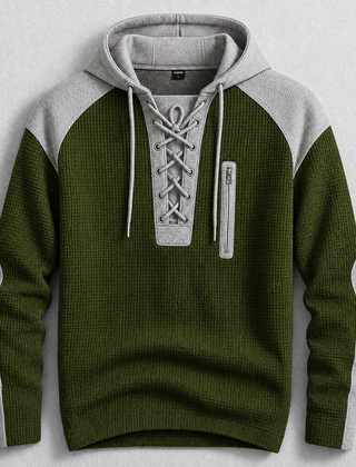 Brenthollow - Lace-Up Hoodie Streetwear Layering — view 2 of 6