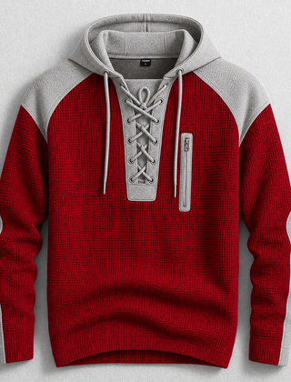 Brenthollow - Lace-Up Hoodie Streetwear Layering — view 4 of 6