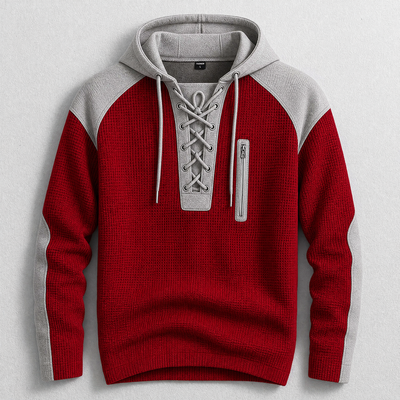 Brenthollow - Lace-Up Hoodie Streetwear Layering — view 4 of 6