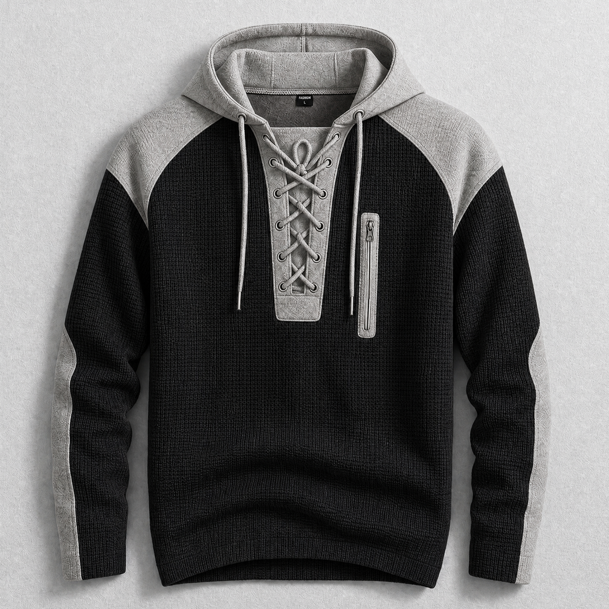 Brenthollow - Lace-Up Hoodie Streetwear Layering — view 6 of 6