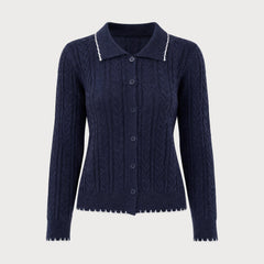 Brisalta - Textured Knit Button Cardigan Cold Weather Layering — view 2 of 4