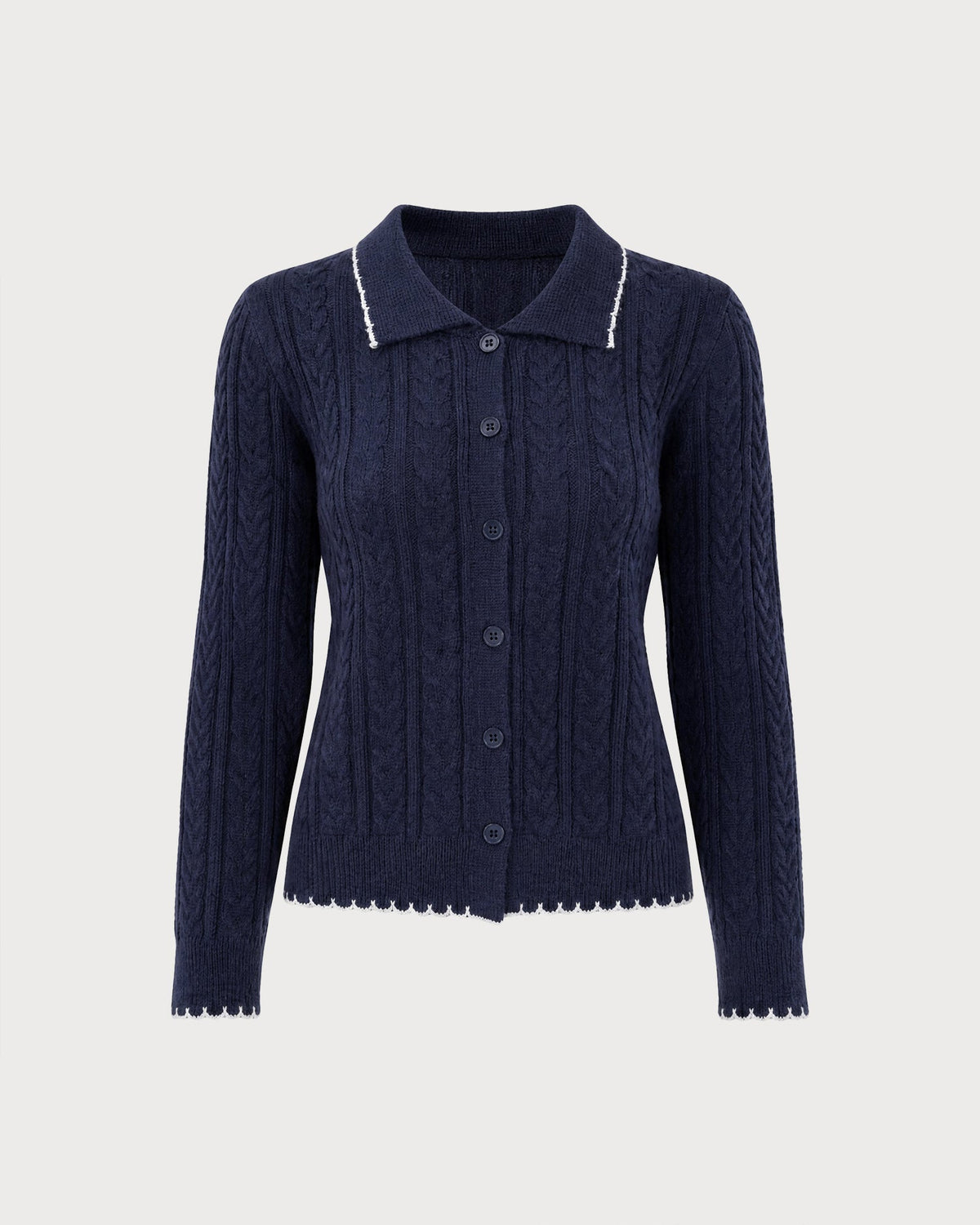 Brisalta - Textured Knit Button Cardigan Cold Weather Layering — view 2 of 4