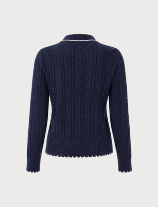 Brisalta - Textured Knit Button Cardigan Cold Weather Layering — view 3 of 4