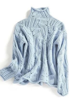 Cablora - Cable Knit Turtleneck Sweater For Autumn Winter — view 2 of 7