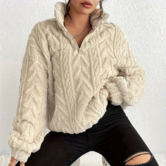 Cadenwyn - Cable-Knit Oversized Sweater Everyday Layering