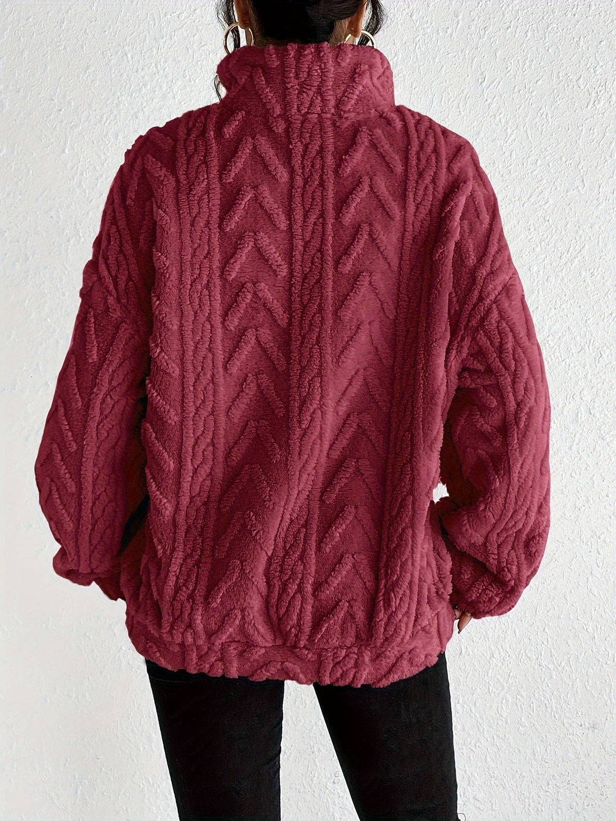 Cadenwyn - Cable-Knit Oversized Sweater Everyday Layering — view 10 of 10