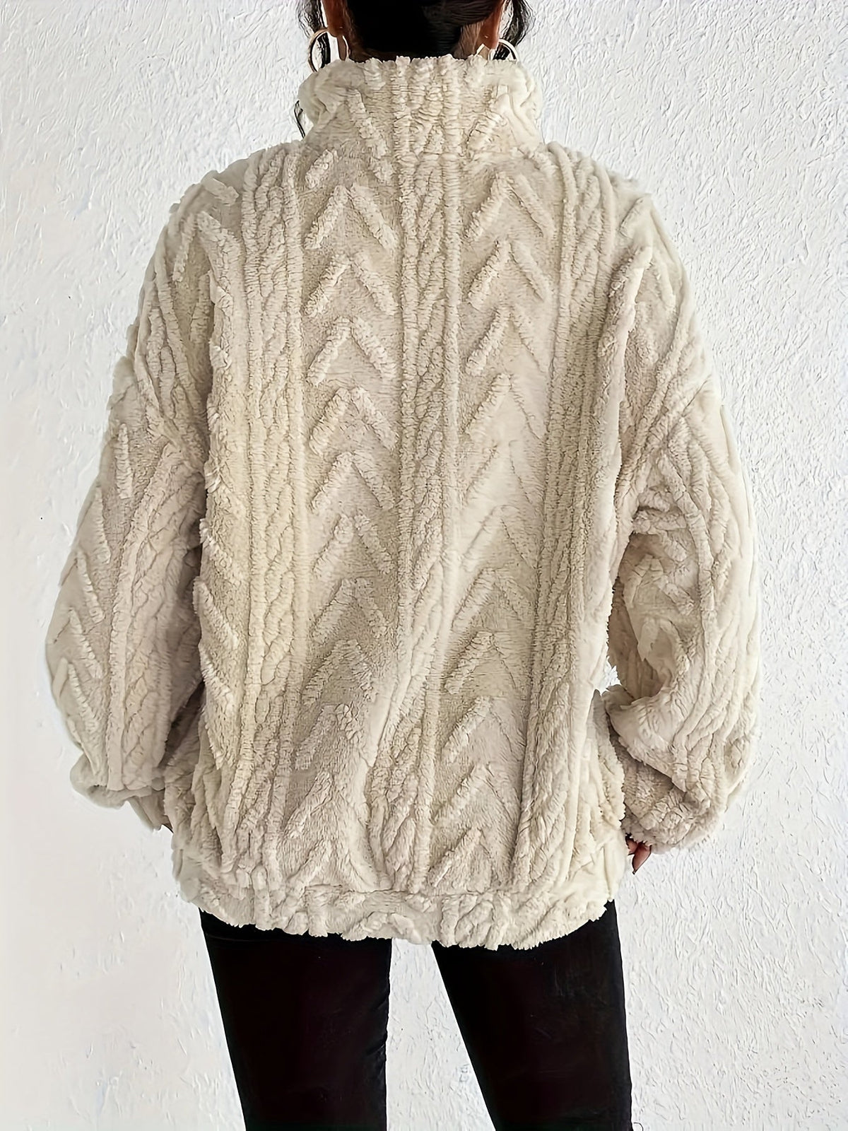 Cadenwyn - Cable-Knit Oversized Sweater Everyday Layering — view 7 of 10