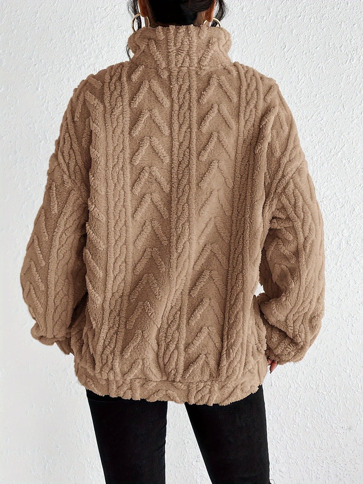 Cadenwyn - Cable-Knit Oversized Sweater Everyday Layering — view 8 of 10