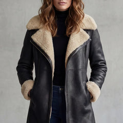 Caldura - Faux Shearling Collar Jacket Cool Weather Layering — view 5 of 6