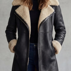 Caldura - Faux Shearling Collar Jacket Cool Weather Layering — view 6 of 6