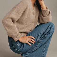 Camelora - Textured Button Knit Cardigan Autumn Layering — view 2 of 5
