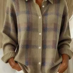 Carrick - Plaid Button Front Knit Cardigan Autumn Layering — view 2 of 4