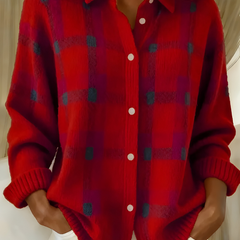 Carrick - Plaid Button Front Knit Cardigan Autumn Layering — view 3 of 4