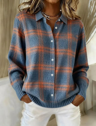 Carrick - Plaid Button Front Knit Cardigan Autumn Layering — view 4 of 4