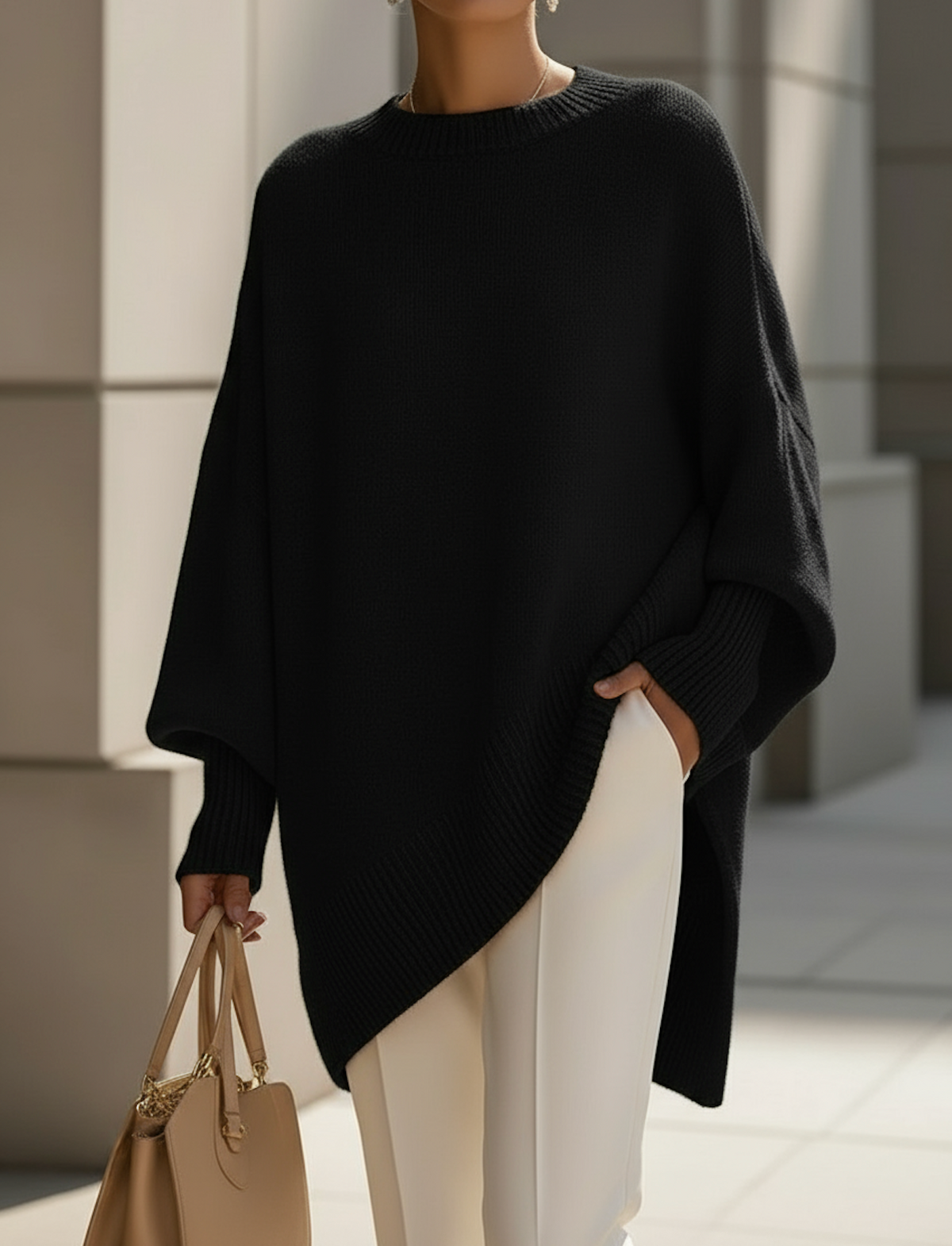 Cashelle - Oversized Wool Cashmere Sweater Cold Weather Wear — view 9 of 10