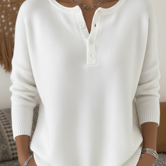 Cassalette - Ribbed Henley Sweater Cool Season Wear — view 2 of 7