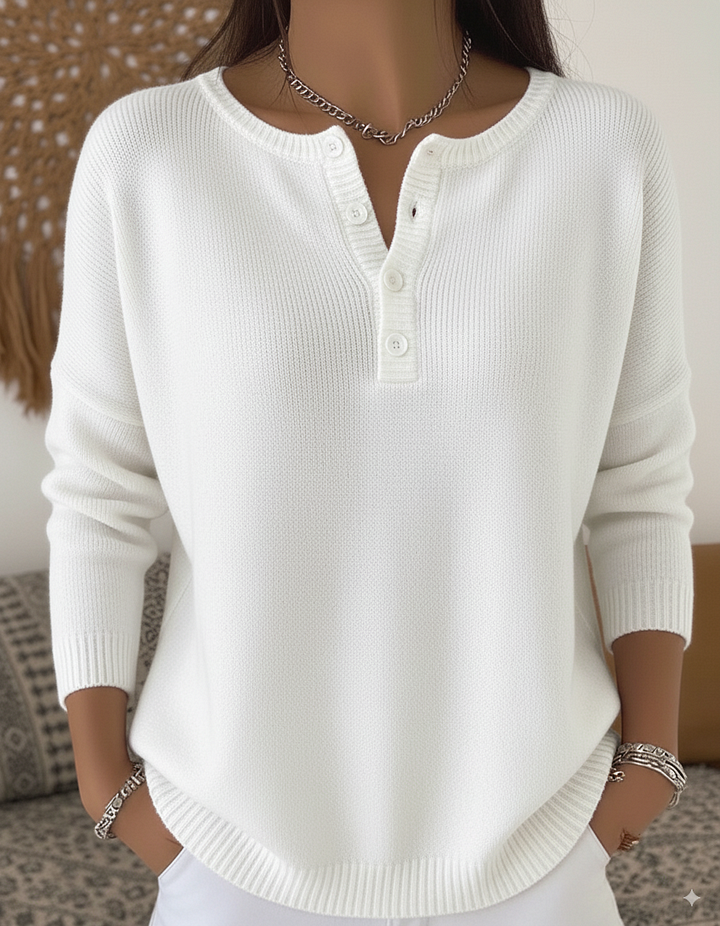 Cassalette - Ribbed Henley Sweater Cool Season Wear — view 2 of 7