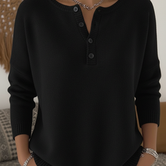 Cassalette - Ribbed Henley Sweater Cool Season Wear — view 4 of 7