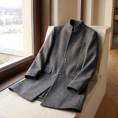 Cassaro - Longline Wool Overcoat Cold Weather Tailoring — view 10 of 10