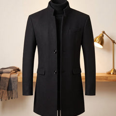 Cassaro - Longline Wool Overcoat Cold Weather Tailoring — view 4 of 10