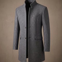 Cassaro - Longline Wool Overcoat Cold Weather Tailoring — view 5 of 10