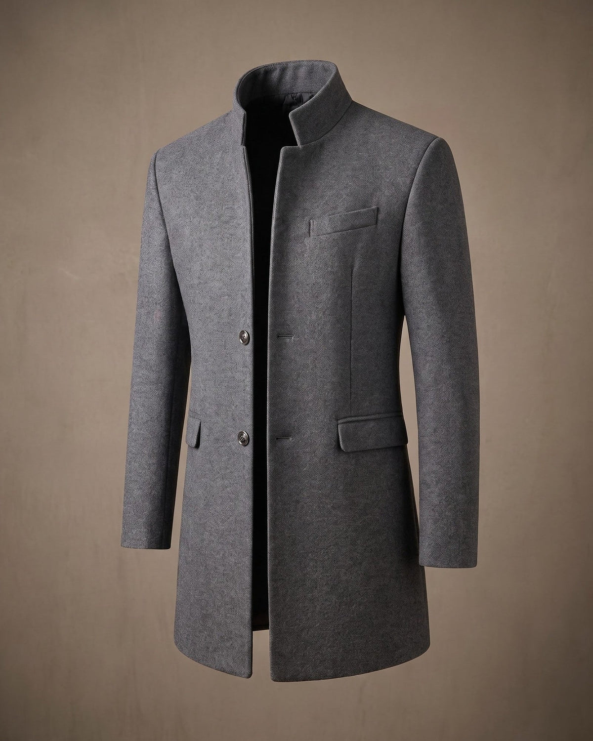 Cassaro - Longline Wool Overcoat Cold Weather Tailoring — view 5 of 10
