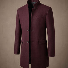 Cassaro - Longline Wool Overcoat Cold Weather Tailoring — view 6 of 10