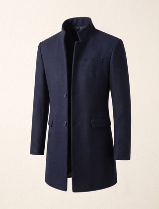 Cassaro - Longline Wool Overcoat Cold Weather Tailoring — view 7 of 10