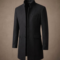 Cassaro - Longline Wool Overcoat Cold Weather Tailoring — view 8 of 10