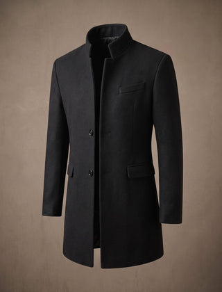 Cassaro - Longline Wool Overcoat Cold Weather Tailoring — view 8 of 10