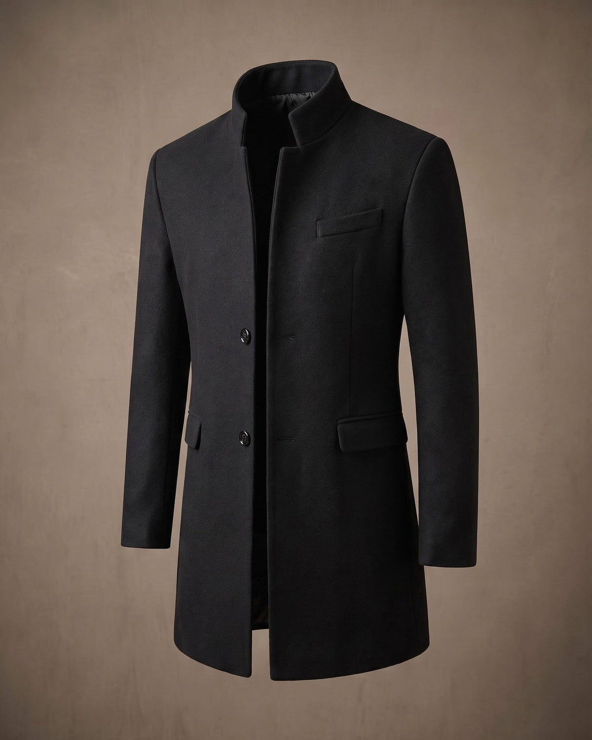 Cassaro - Longline Wool Overcoat Cold Weather Tailoring — view 8 of 10