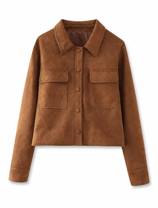 Cassenne - Cropped Button-Front Jacket For Transitional Layering — view 4 of 4