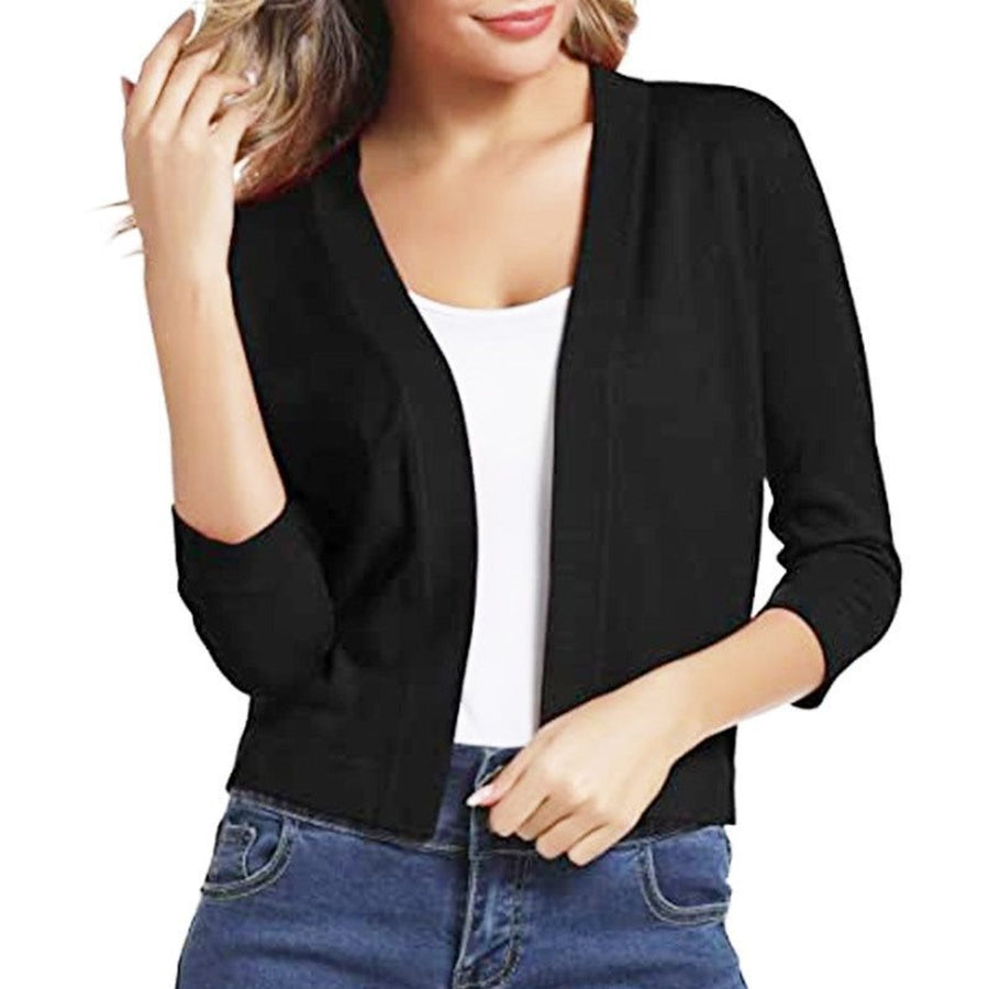 Cerissa - Open Front Cropped Cardigan Everyday Layering