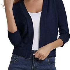 Cerissa - Open Front Cropped Cardigan Everyday Layering — view 10 of 10