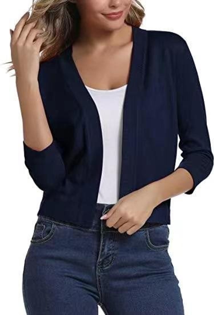 Cerissa - Open Front Cropped Cardigan Everyday Layering — view 10 of 10