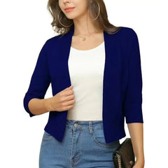 Cerissa - Open Front Cropped Cardigan Everyday Layering — view 4 of 10