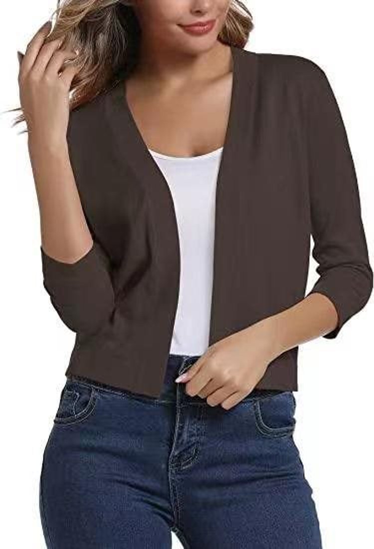 Cerissa - Open Front Cropped Cardigan Everyday Layering — view 6 of 10