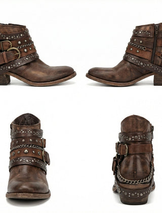 Chainelle - Vintage Chain Detail Boots Everyday Wear — view 4 of 10