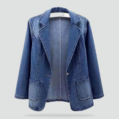 Cobrienne - Oversized Denim Blazer Casual And Office Wear