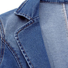 Cobrienne - Oversized Denim Blazer Casual And Office Wear — view 4 of 7