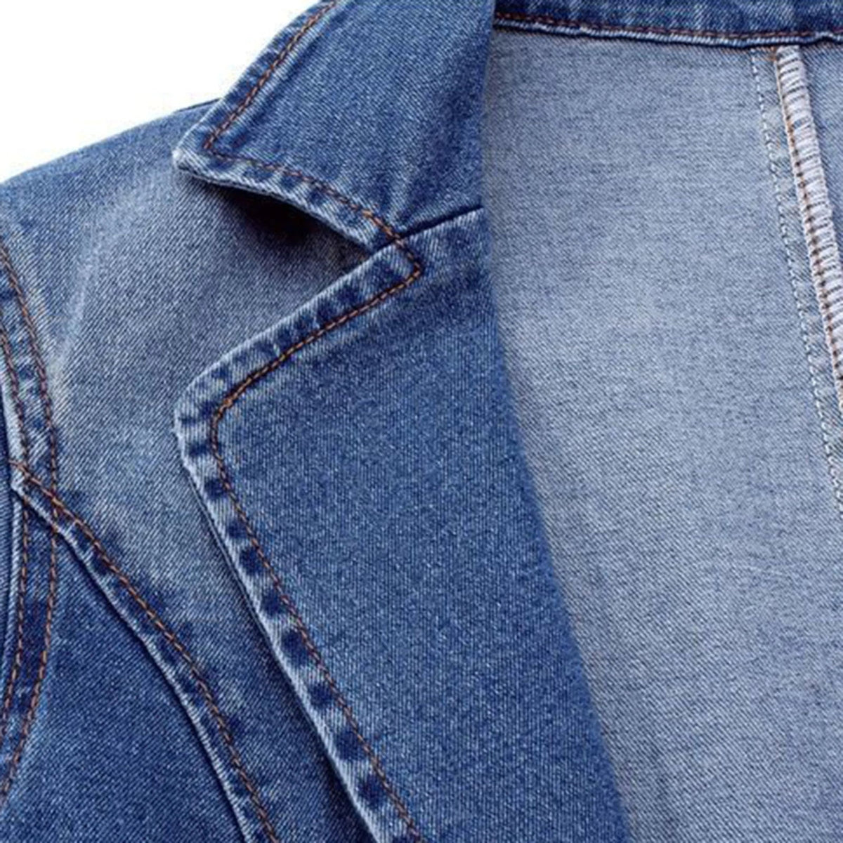 Cobrienne - Oversized Denim Blazer Casual And Office Wear — view 4 of 7