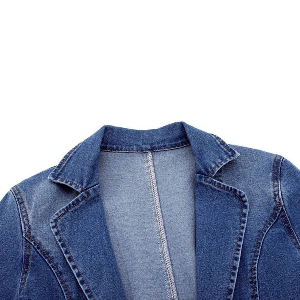 Cobrienne - Oversized Denim Blazer Casual And Office Wear — view 5 of 7