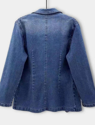 Cobrienne - Oversized Denim Blazer Casual And Office Wear — view 7 of 7