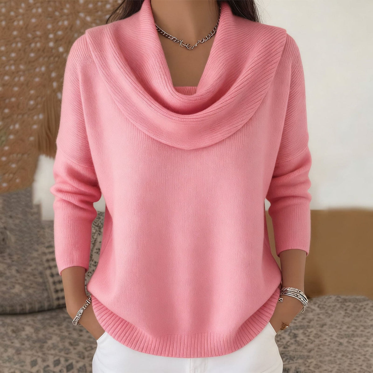 Collarielle - Collared Cotton Sweater Everyday Wear — view 3 of 10