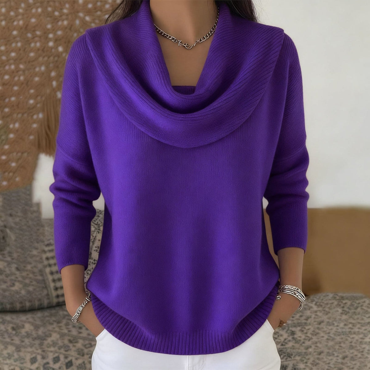 Collarielle - Collared Cotton Sweater Everyday Wear — view 7 of 10
