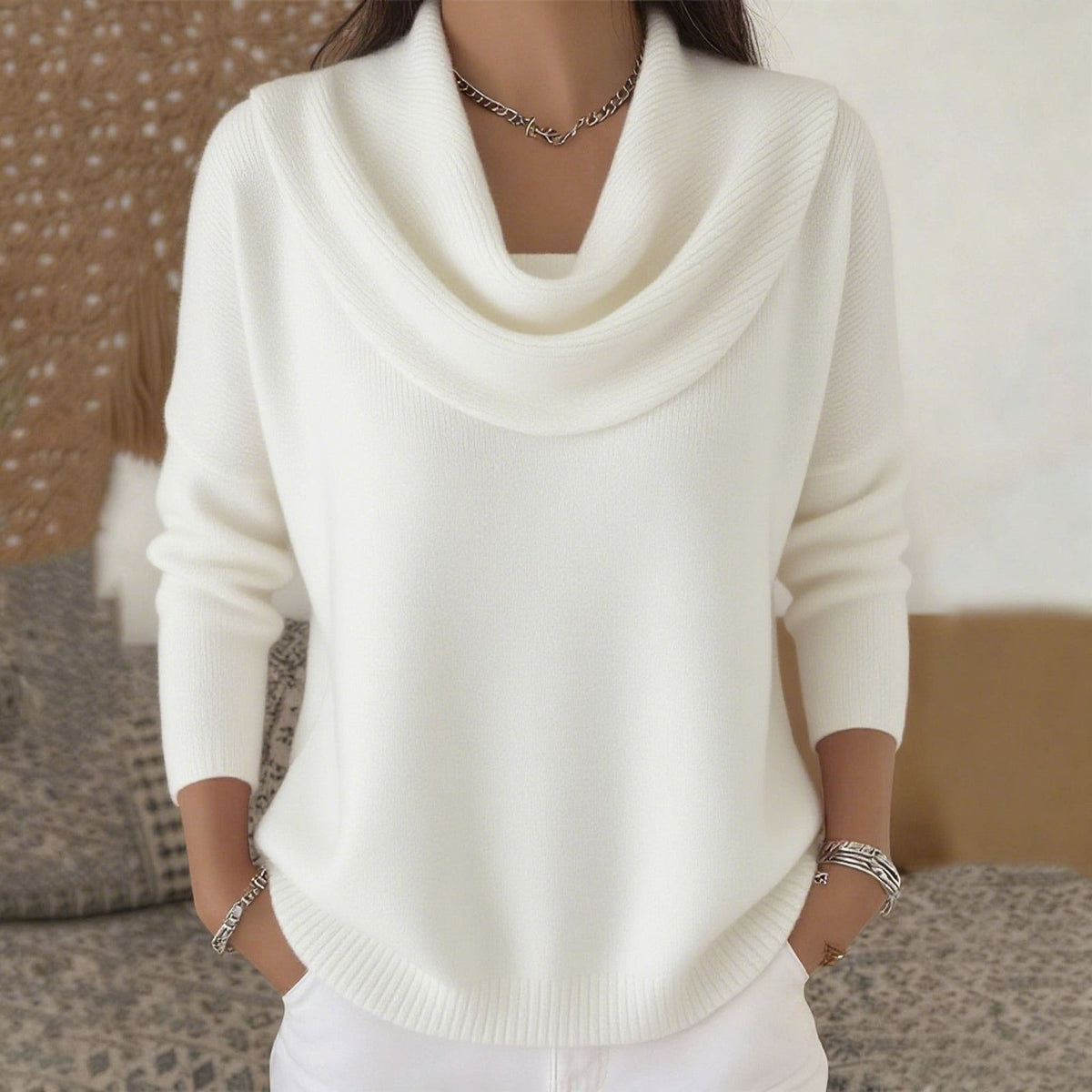 Collarielle - Collared Cotton Sweater Everyday Wear — view 9 of 10