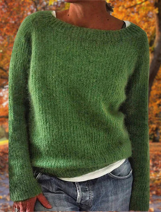 Corentia - Boat Neck Knit Sweater Everyday Layering