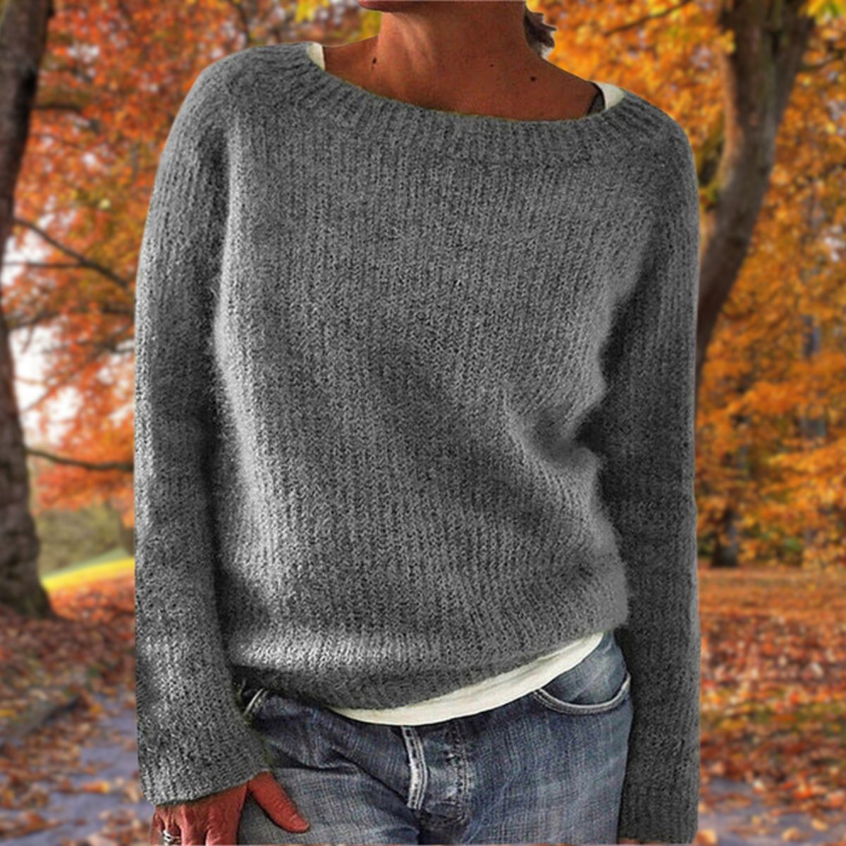 Corentia - Boat Neck Knit Sweater Everyday Layering — view 2 of 7