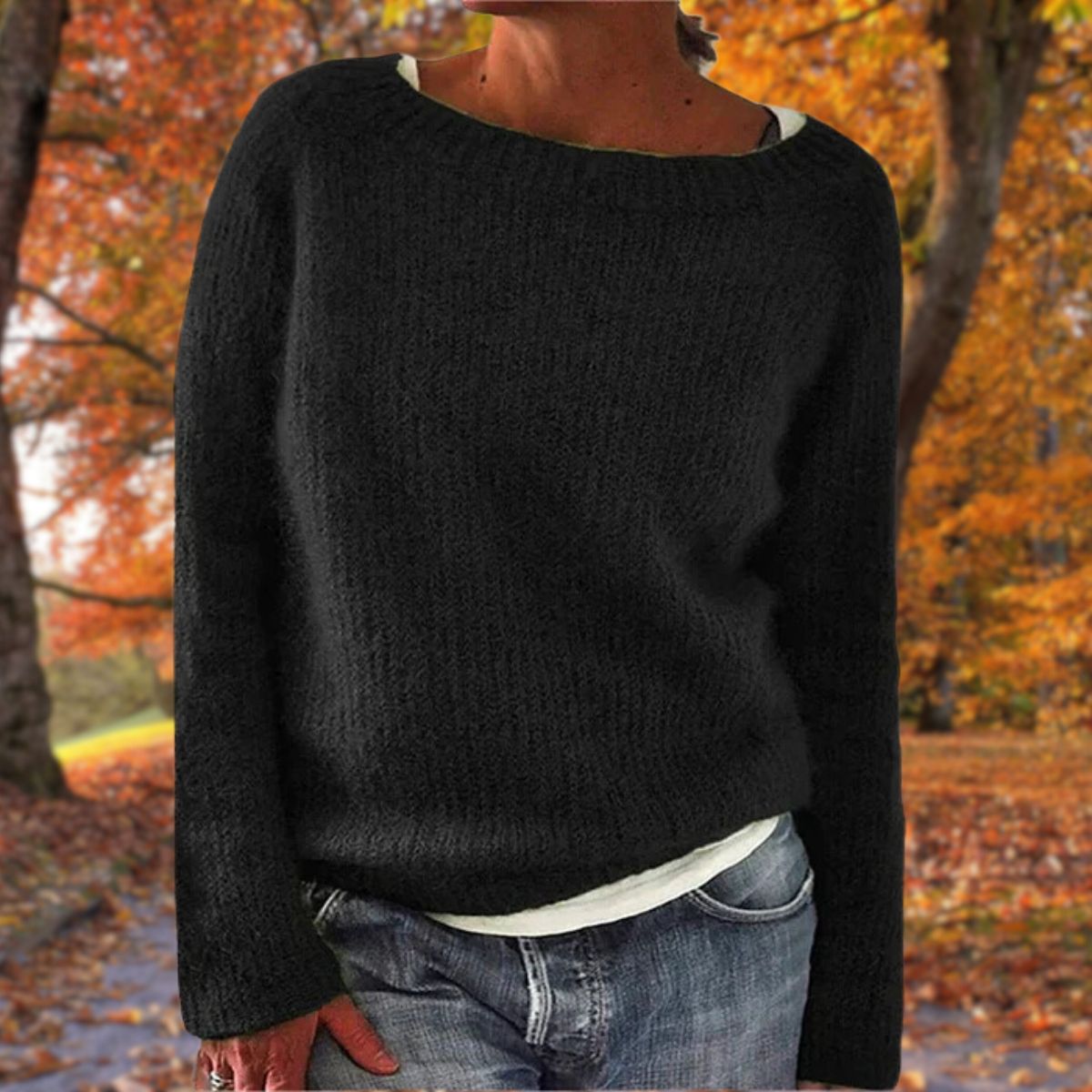 Corentia - Boat Neck Knit Sweater Everyday Layering — view 5 of 7