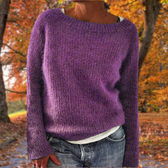 Corentia - Boat Neck Knit Sweater Everyday Layering — view 6 of 7